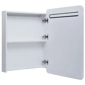 Berkfield LED Bathroom Mirror Cabinet 60x11x80 cm