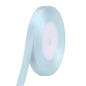 15mm Blue Vapour Double Sided Satin Polyester Ribbon Roll, 25 metres