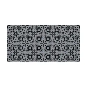 Dark Cement Seamless Floral Pattern Self-adhesive kitchen, bathroom, home floor