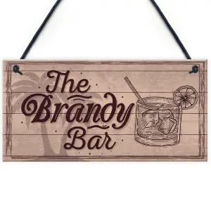 Red Ocean Vintage Shabby Chic Bar Sign Brandy Plaque Home Bar Wedding Man Cave Wall Gift