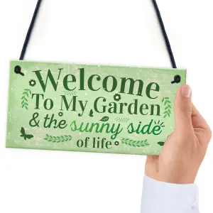 Red Ocean Welcome To My Garden Plaque Outdoor Shed Summer House Sign Novelty Chic Decor Friendship Gift