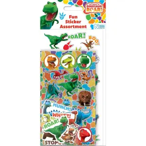 The World Of Dinosaur Roar Stickers (Pack of 3) Multicoloured (One Size)