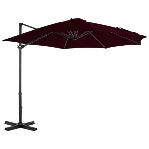 Berkfield Cantilever Umbrella with Aluminium Pole Red 300 cm