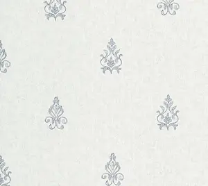 Galerie Neapolis 3 Silver Medallion Due Embossed Wallpaper