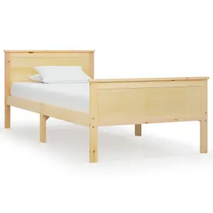 Berkfield Bed Frame Solid Wood Pine 90x200 cm