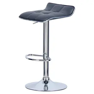 Chrome Plated Steel Bar Stool (Set of 2) Grey