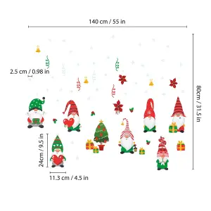 Xmas Gnomes and Snowflakes Christmas Wall Stickers SetWall Art, DIY Art, Home Decorations, Decals