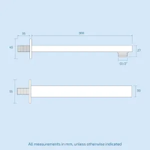 Nes Home Olive 3 Way Square Concealed Thermostatic Mixer Valve Hand Held Shower Body Jet