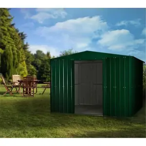 10 x 8 Apex Metal Garden Shed - Heritage Green (10ft x 8ft / 10' x 8' / 3.1m x 2.5m)