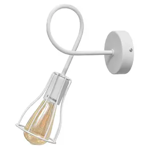 Luminosa Oxford Wall Lamp White 10cm