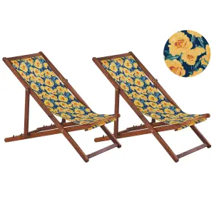 Sun Lounger Wood Dark Brown ANZIO