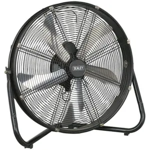 20" Industrial High Velocity Floor Fan - 3 Speed Settings - Tilting Stand - 230V