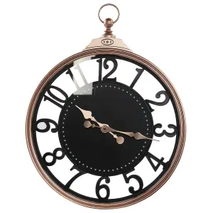 Beliani Traditional Wall Clock ALLOZA Black