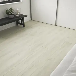 GoodHome Bossa Nova Beige Plain Wood effect Self-adhesive Luxury vinyl tile, 0.97m²