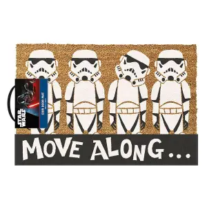 Star Wars Move Along Stormtrooper Door Mat Brown/White/Black (One Size)