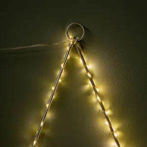 70cm Light up Dewdrop Christmas 2D Star with 230 Warm White LEDs & Timer Function