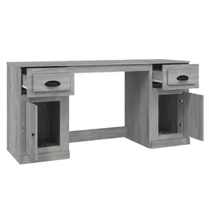 Berkfield Desk with Cabinet Grey Sonoma Engineered Wood