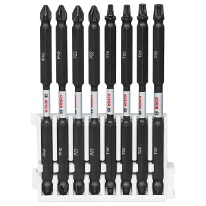 Bosch Professional Impact Double Ended Bit Pack 110mm, PH2, PH2, PZ2, PZ2, T15, T20, T25, T30 Pick & Clic