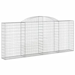 Berkfield Arched Gabion Baskets 7 pcs 300x30x120/140 cm Galvanised Iron