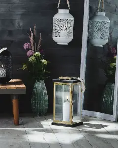 Beliani Modern Lantern BORNEO Metal Brass