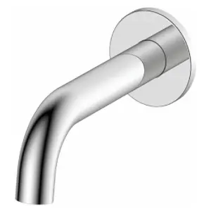 RAK Prima Tech Polished Chrome 1 Hole Modern Wall Mounted Bath Filler Spout Solid Brass