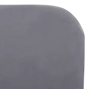 Velvet EU King Size Bed Grey FLAYAT