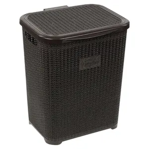 Plastic Laundry Basket Black