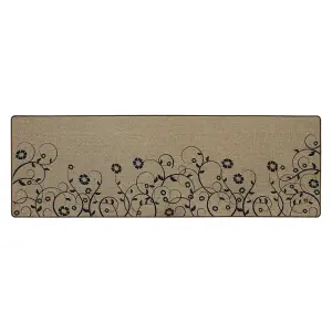 JVL Elegance Machine Washable Doormat and Runner, Trailing Flower