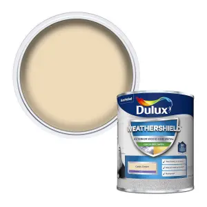 Dulux Weathershield Celtic cream Satinwood Exterior Metal & wood paint, 750ml