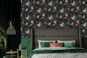 Superfresco Easy Isabelle Floral Black Wallpaper