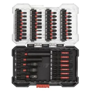 Sealey Power Tool Bit Set 44 Pieces Impact Grade 1/4" Hex Forged S2 Steel AK8280