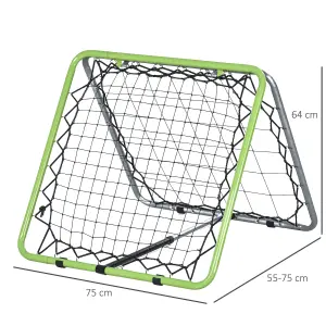 HOMCOM Angle Adjustable Rebounder Net Goal Training Set Football, Baseball