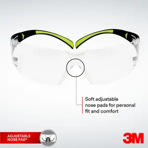 3M Clear lens Safety specs, Pair