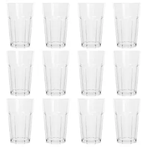 Reusable Plastic Highball Glasses - 400ml - Pack of 12