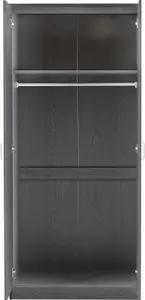 Felix 2 Door Wardrobe Grey with Shelf