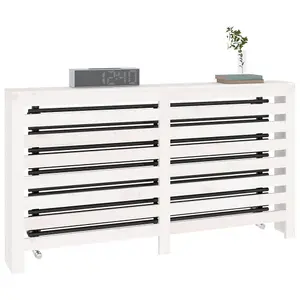 Radiator Cover White 153x19x84 cm Solid Wood Pine