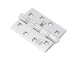 From The Anvil Polished Chrome 4 Inch Ball Bearing Butt Hinge (pair) ss