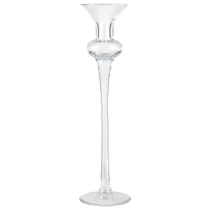 Luxury Style Tall Clear Glass Table Decoration Centerpiece Candle Holder