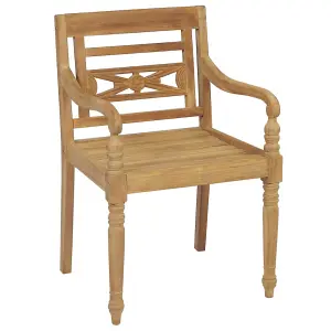 Berkfield Batavia Chairs 8 pcs Solid Teak Wood