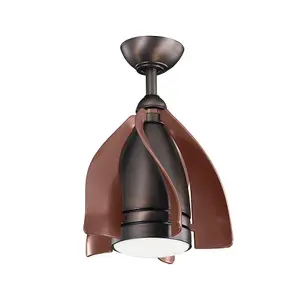 Luminosa Kichler Terna 5 Blade 38cm Ceiling Fan with LED Light Oil Brushed Bronze Remote Control