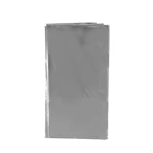 Bristol Novelty Metallic Table Cover Silver (135x270cm)