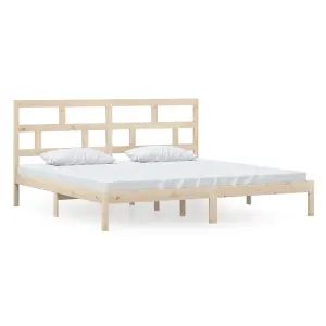 Berkfield Bed Frame Solid Wood Pine 200x200 cm