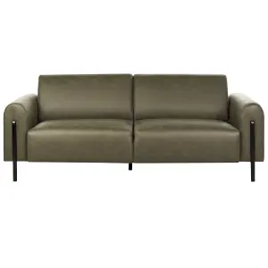 3 Seater Fabric Sofa Dark Green ASKIM