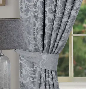 Home Curtains Buckingham Tiebacks Grey (PAIR)