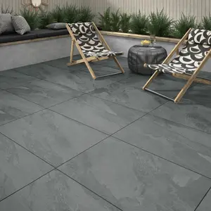 Dunwich Slate Black Matt Porcelain 600x900x20mm (Pack of 1)