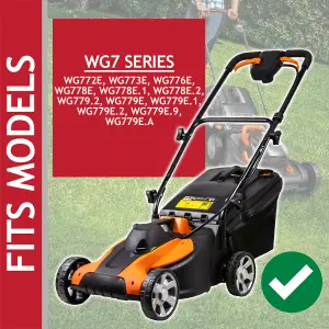 SPARES2GO Metal Blade compatible with Worx WG7 WG772E WG773E WG776E WG778E WG779E Lawnmower (33cm)