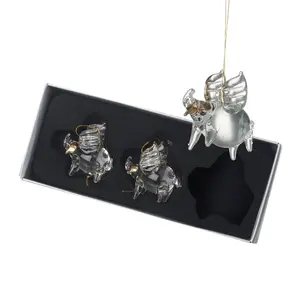 Pig Hanging Figurine Ornament Set (Set of 3)