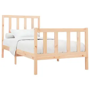 Berkfield Bed Frame Solid Wood Pine 100x200 cm