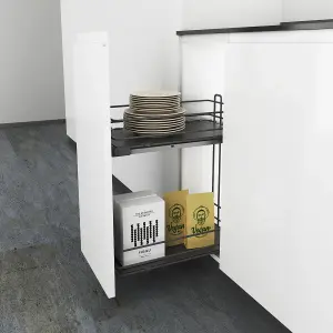 Grey Soft-close 30cm Pull-out storage