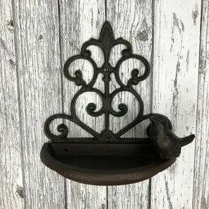 Cast Iron Wall Mounted Bird Feeder